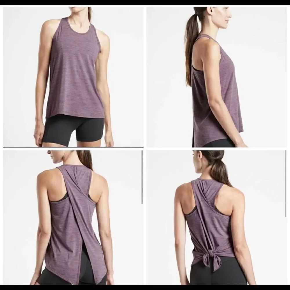 XXS Athleta Essence Spacedye Tie Back Tank